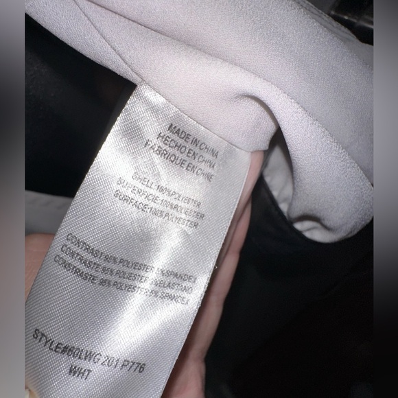 BEBE | Small Sleeveless Wrap Style Blouse with Keyhole Faux Leather Halter Neck - Picture 11 of 15